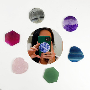 天然 ローズクォーツ ジェムストーン クリスタル ステッカー パーツ 卸売価格 2023 2024年 携帯電話・モバイルホルダー・スマホアクセサリー - Product Image 4