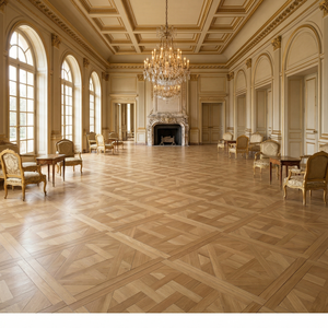 Panneau de revêtement de sol moderne en chêne blanc stratifié multicouche à clipser pour salle à manger, maison, bureau, chambre, hôtel, salon - Product Image 2