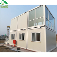 Casas Prefabricadas de Dos Pisos de 20 y 40 Pies, Completamente Ensambladas, Modernas y de Lujo, Contenedores Portátiles para Vivienda, Casas Flotantes de Acero