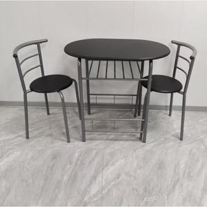 Ensemble de table à manger 5 pièces pour 4 personnes avec table de cuisine et 4 chaises de salle à manger et cadre en métal - Product Image 4