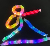 Tube lumineux LED arc-en-ciel pour fête, tube extensible de 2 cm, tube lumineux LED, tube anti-stress