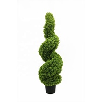 Arbre topiaire artificiel en spirale de 180 cm de haut, protégé contre les UV, résistant aux intempéries, plante artificielle réaliste