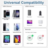Câble de chargeur USB C 6ft 60W PD C câble de charge rapide câble de type C pour le chargement de téléphone portable également Samsung
