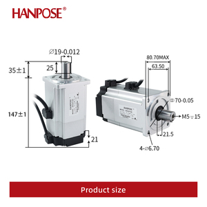 Servomotore ad alte prestazioni 1KW 80 ssp100 con motore freni 3.3N.<span class=keywords><strong>m</strong></span> 5.4A coppia costante 3000rpm macchina da taglio servomotore a corrente alternata - Product Image 3