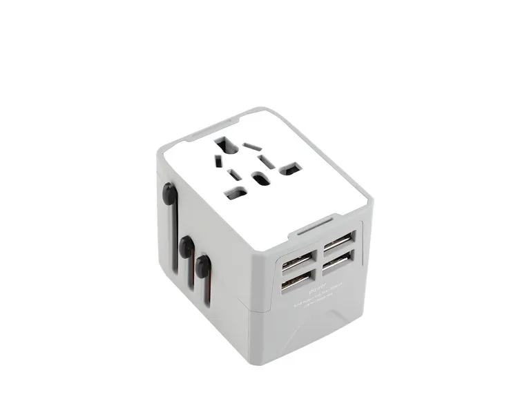 Caricabatterie convertitore adattatore da viaggio universale di alta qualità in tutto il mondo con adattatore da viaggio universale 4 USB