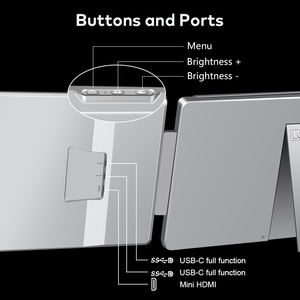 Moniteur portable triple écran pour ordinateur portable, 14 pouces 1200p, avec entrée USB Type-C – Produit en promotion - Product Image 5
