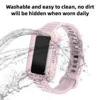 Sangle de protection pour Redmi Band 2 3, bracelet intégré à dégagement rapide, ceinture en silicone confortable et respectueuse de la peau, bracelet intelligent de sport