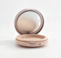 Kemasan Wadah Krim Foundation Bb Tray Bantal Udara Plastik Bulat Kosong Warna Pink yang Dapat Disesuaikan