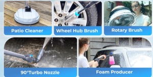 Nettoyeur haute pression électrique 1400W 7kg, <span class=keywords><strong>lavage</strong></span> <span class=keywords><strong>automatique</strong></span> de voitures et nettoyage domestique, nettoyeur haute pression avec garantie d'un an - Product Image 5