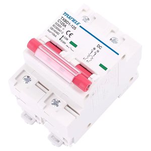 Мини-выключатель для солнечной системы PV 2P DC 600V 125A 100A Аккумуляторный выключатель пластиковый Din-рейка с креплением 4.5ka Защита 1P полюс - Product Image 3