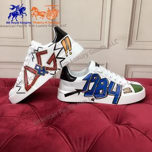 Zapatos Deportivos de Diseño de Lujo para Hombre y Mujer, Zapatillas de Cuero Genuino de Alta Calidad con Cierre de Cordones y Forro de Cuero Auténtico - Product Image 3