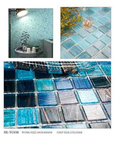 Azulejos de cristal para piscina, suministro de fábrica, 300x300mm