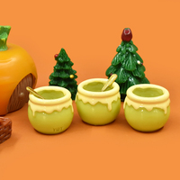 Miniature Miel Pot Résine Flatback Cabochon Pour Bricolage Dollhouse Mini Cuisine Crème Colle Artisanat Décoration
