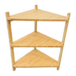 Bamboo Corner <b>Shelf</b> 60X70cm Three Tier Freestanding Storage Rack For Bathroom Kitchen Living Room - Product Image 2