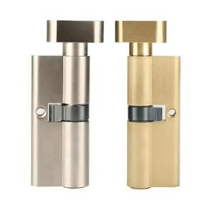 Cilindro de Cerradura de Puerta de Embutir de 70 mm <span class=keywords><strong>con</strong></span> <span class=keywords><strong>Llave</strong></span> Maestra, Cilindro de Latón <span class=keywords><strong>con</strong></span> Perilla Europea para Cerradura de Embutir - Product Image 2