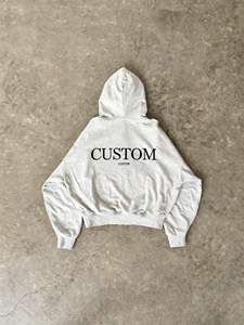 Sudaderas con capucha personalizadas de algodón 100% de alto gramaje con cremallera completa, estampadas DTG y serigrafiadas, para hombre, de corte holgado, estilo cropped, oversize y con hombros caídos. - Product Image 2