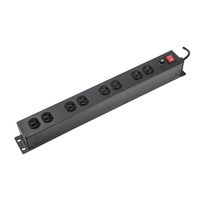 Bloc d'alimentation PDU 110V 15A NEMA US pour montage en rack, unité de distribution d'alimentation pour rack de serveur 19 pouces