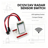 Interrupteur à capteur radar sans contact DC12V 60W pour éclairage de miroir LED intelligent avec commande mains libres certifié CE