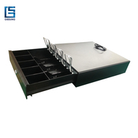 Registrierkassenschubladen 4 Scheine 5 Münzen RJ11 Hochwertige Metall-Elektronik POS-Kassensystem Elektronischer Geldtresor
