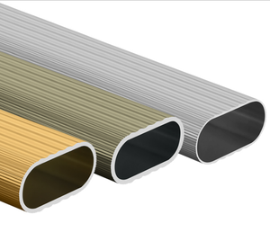 Rail de suspension pour vêtements, tube en aluminium, forme ovale pour <span class=keywords><strong>armoire</strong></span>, placard - Product Image 1