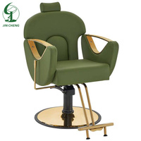 Chaise de coiffeur Jincheng avec appui-tête hydraulique réglable et rotation à 360 degrés