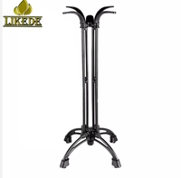 Composants de base de table haute en fonte, style western antique classique, à quatre griffes, avec revêtement en poudre noir mat