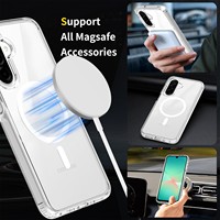 Étui magnétique transparent pour A17 A16 A26, 20 mm d'épaisseur, N52, deux-en-un, protection anti-chute, motif animal tulipe dessin animé