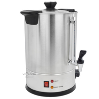 Moulin à café électrique en acier inoxydable, 30 tasses, Commercial avec percolateur, thé Mulled, chaudière à eau, vin, élément chauffant amovible