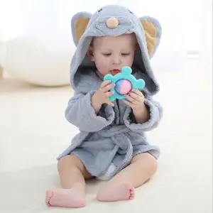 Bé Cậu Bé Áo Choàng Tắm Trùm Đầu Khăn Unisex Trẻ Sơ Sinh Áo Choàng Tắm Áo Choàng Khăn Đối Với Dáng Đi Terry Siêu Thấm Bền Chăn Thân Thiện Với Môi