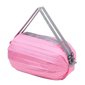 Großhandel umweltfreundlicher waschbarer faltbarer Einkaufstasche große Kapazität tragbare Reisetasche faltbarer Rucksack