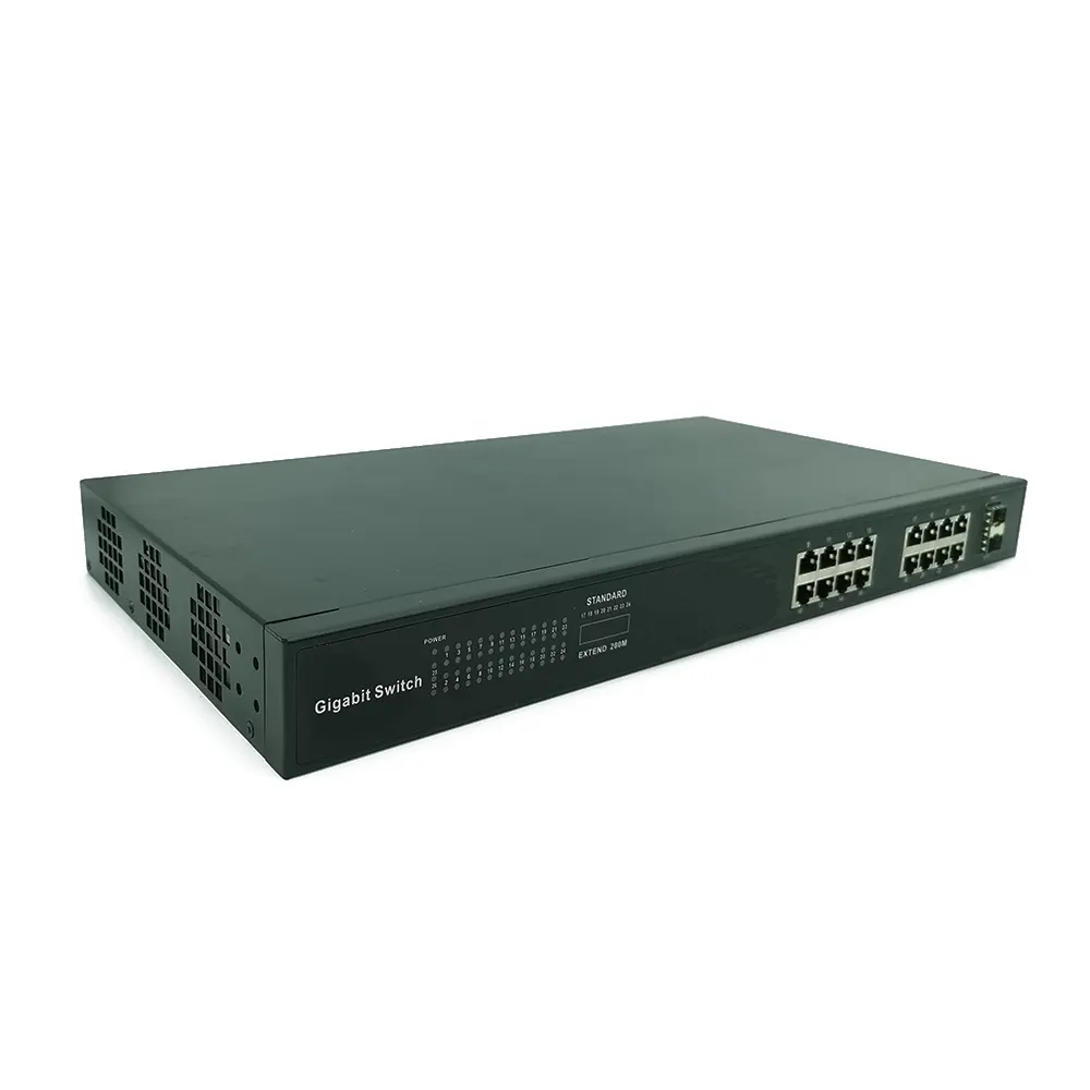 802.3 Sfp Ethernet Cisc กล้อง Ip ที่มีการจัดการที่ดีที่สุดกิกะบิตเดี่ยว240vdc 16พอร์ต Poe Switch 1000Mbps