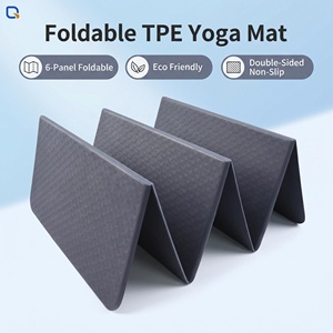 Tapete de <span class=keywords><strong>Yoga</strong></span> Plegable de <span class=keywords><strong>TPE</strong></span>, Resistente al Agua y Antideslizante, para Pilates, <span class=keywords><strong>Yoga</strong></span>, Hot <span class=keywords><strong>Yoga</strong></span>, Ejercicio, Equipo de Gimnasio Portátil, Superventas - Product Image 3