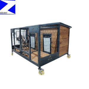 Casa de Madera Plegable para Perros y Jaula para Mascotas Pequeñas - Ideal para Entrenamiento de Orinal, Uso en Interiores y Exteriores, Apta para Razas Grandes - Product Image 6