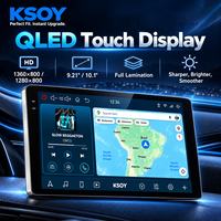 Radio Mobil Android Universal KSOY-12 Layar Sentuh QLED Wireless Carplay GPS Head Unit 12+256G Kamera 360 Optik Koaksial FM AM