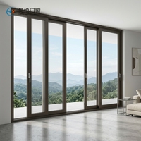 Portes coulissantes à levage robustes pour patio, en aluminium à rupture de pont thermique, double vitrage, pour balcon extérieur, résistantes aux ouragans, fabriquées aux États-Unis