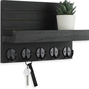 Su misura in legno appendiabiti e legno appendiabiti per l'organizzazione e la memorizzazione di vestiti e chiavi - Product Image 5