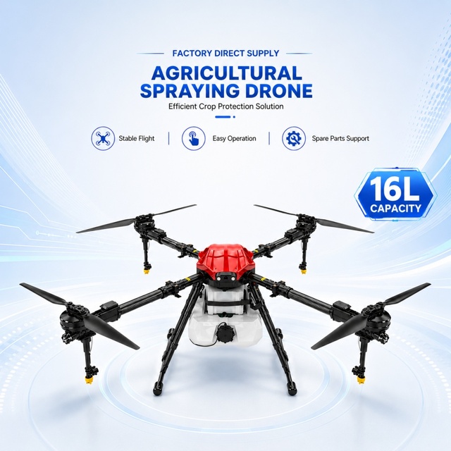 China Wholesale VTOL UAV Fixed Wing 16 Liters Farming Agriculture Drone Agricole Sprayer Remote Control Drone Agricolas for Sale