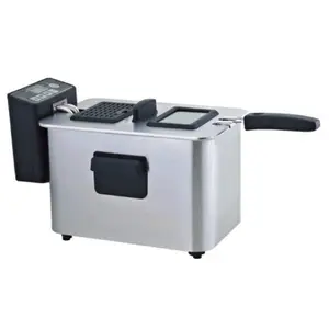 4 Lít LCD Bảng Điều Khiển Điện Sâu Fat Fryer Với Hẹn Giờ Và Kiểm Soát Nhiệt Độ