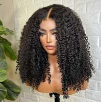 Nuevas pelucas de cabello virgen vietnamita con rizos birmanos y voluminosos, peluca frontal de encaje SDD para mujeres afroamericanas, doble densidad.