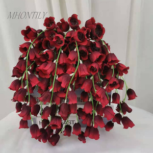 L-048 Fleur artificielle élégante de lys de la vallée, fleur de soie unique pour la décoration de mariage et de la maison - Product Image 3