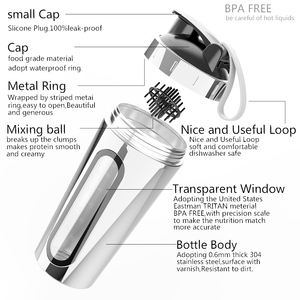 Harga Pabrik Merek Baru Botol Air Olahraga <span class=keywords><strong>Blender</strong></span> Botol Pengocok Plastik Gym Botol Pengocok - Product Image 5