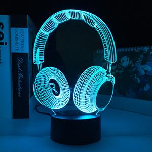 Figurine Earphone Hitam 20cm dengan Lampu LED RGBw, Patung Figurine Hiasan Meja Sebagai Hadiah, Dropshipping Sampai Depan Pintu - Product Image 6