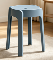 Tabourets empilables modernes en plastique épaissi pour la maison et le bureau, bancs confortables, chaises durables pour le salon, la chambre et l'hôtel, chaise de loisirs