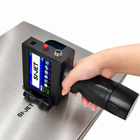 Imprimante à jet d'encre portable, imprimante de codage 12,7 mm, impression de date, de lot, de code QR, de logo, de graphiques pour boîte en carton, bois, métal, 600 dpi