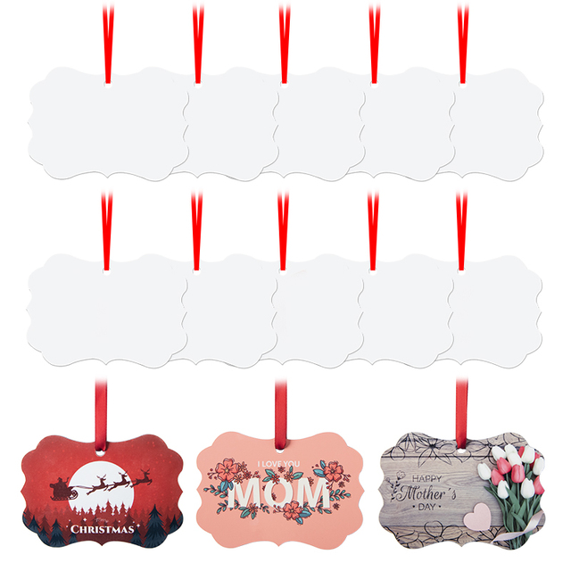 Customized Shape MDF Sublimation Ornament Blanks Pendants Bulk Party Supplies Eco-Friendly Durable for Christmas Halloween