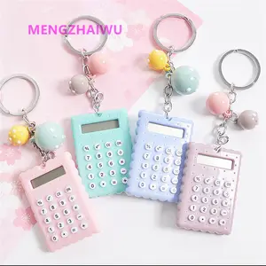 No stock stationary and office supplies keychain charm creative funny Cartoon cookies shaped scientific calculator