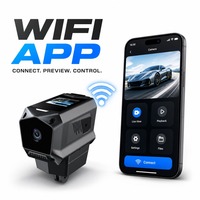 Mini Caméra de Tableau de Bord 4K pour Voiture, DVR IMX386, Contrôle via Application WiFi, Écran IPS 1,3 Pouces, Batterie 1900 mAh, Enregistrement en Boucle, Enregistreur Vidéo en Time-Lapse, Double Caméra