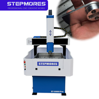 Mini routeur CNC 3 axes 4040 6060 avec table en fer, pour fraisage et gravure intensifs, broche simple, NC Studio, pour le travail du métal et la fabrication de moules
