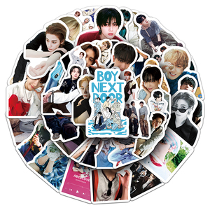 50 autocollants personnalisés imperméables en PVC BOYNEXTDOOR Kpop, autocollants décoratifs pour coque de téléphone, <span class=keywords><strong>tablette</strong></span>, bouteille d'eau - Product Image 1