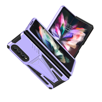 Étui de protection 2 en 1 pour Samsung Z Fold 3 5G Anti-Fall PC Mobile Cover avec protection de l'objectif et support